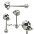 Hotsale acero inoxidable hombre calavera lengua anillo